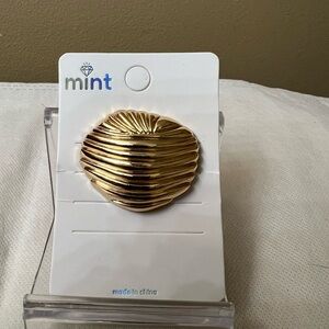 Mint Radiant Gold Hair scrunchie NWT